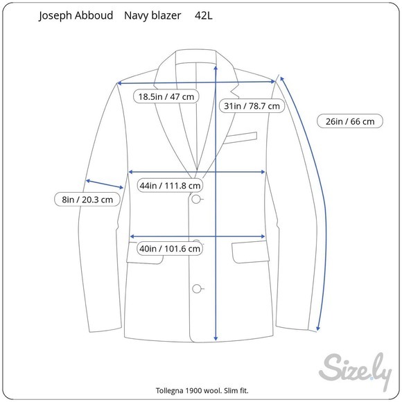 42L Joseph‎ Abboud Tollegro 1900 Sharkskin Blazer - Picture 12 of 12